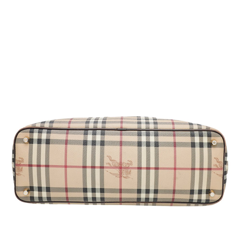Burberry Bicolor Haymarket Regent Tote Bag-Burberry-THE CLOSET