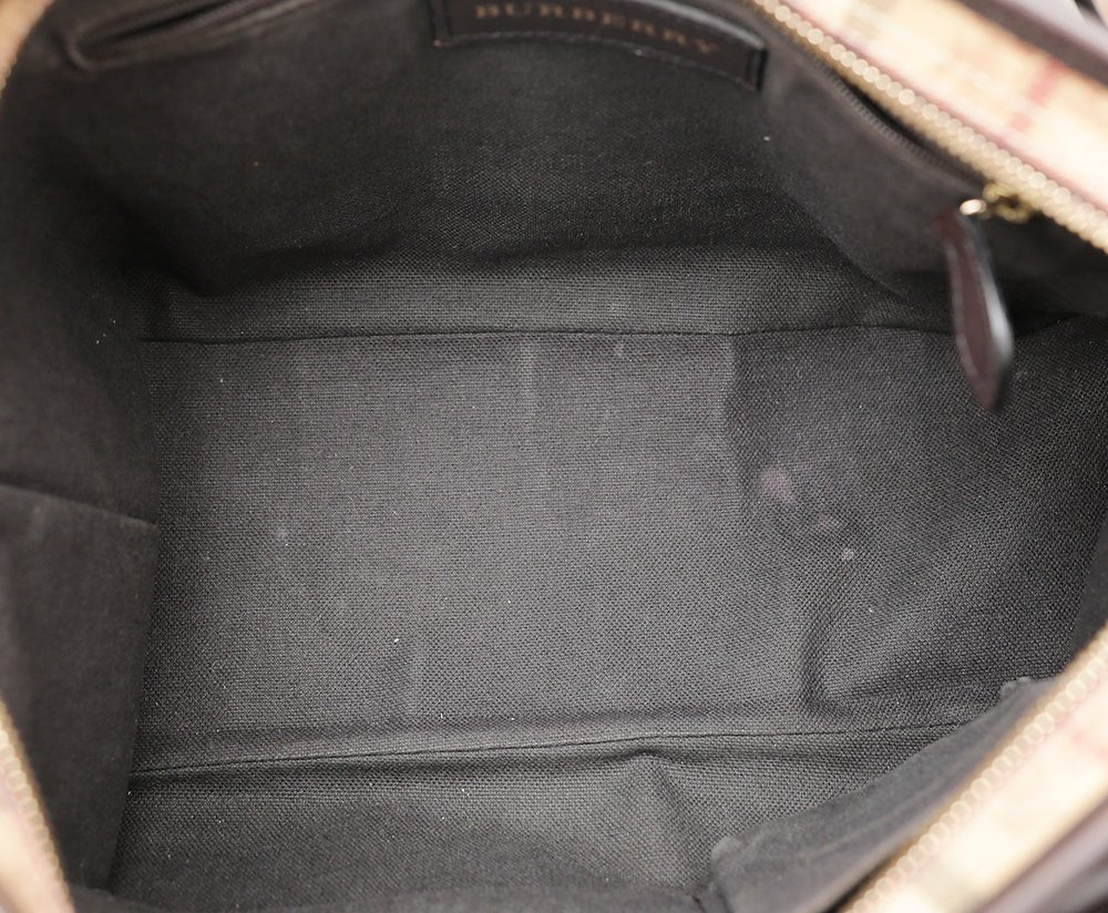 Burberry Bicolor Haymarket Regent Tote Bag-Burberry-THE CLOSET