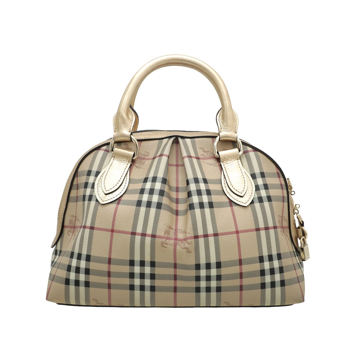 Burberry Bicolor Haymarket Thornley Satchel Bag-Burberry-THE CLOSET