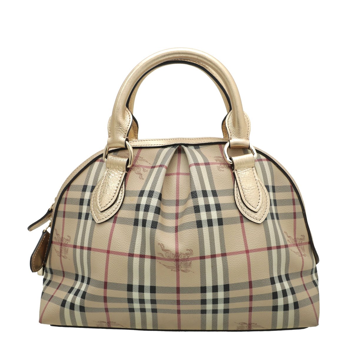Burberry Bicolor Haymarket Thornley Satchel Bag-Burberry-THE CLOSET