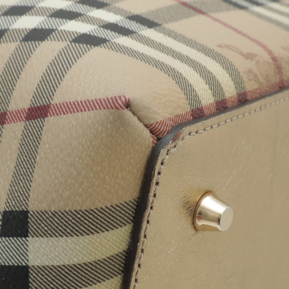 Burberry Bicolor Haymarket Thornley Satchel Bag-Burberry-THE CLOSET