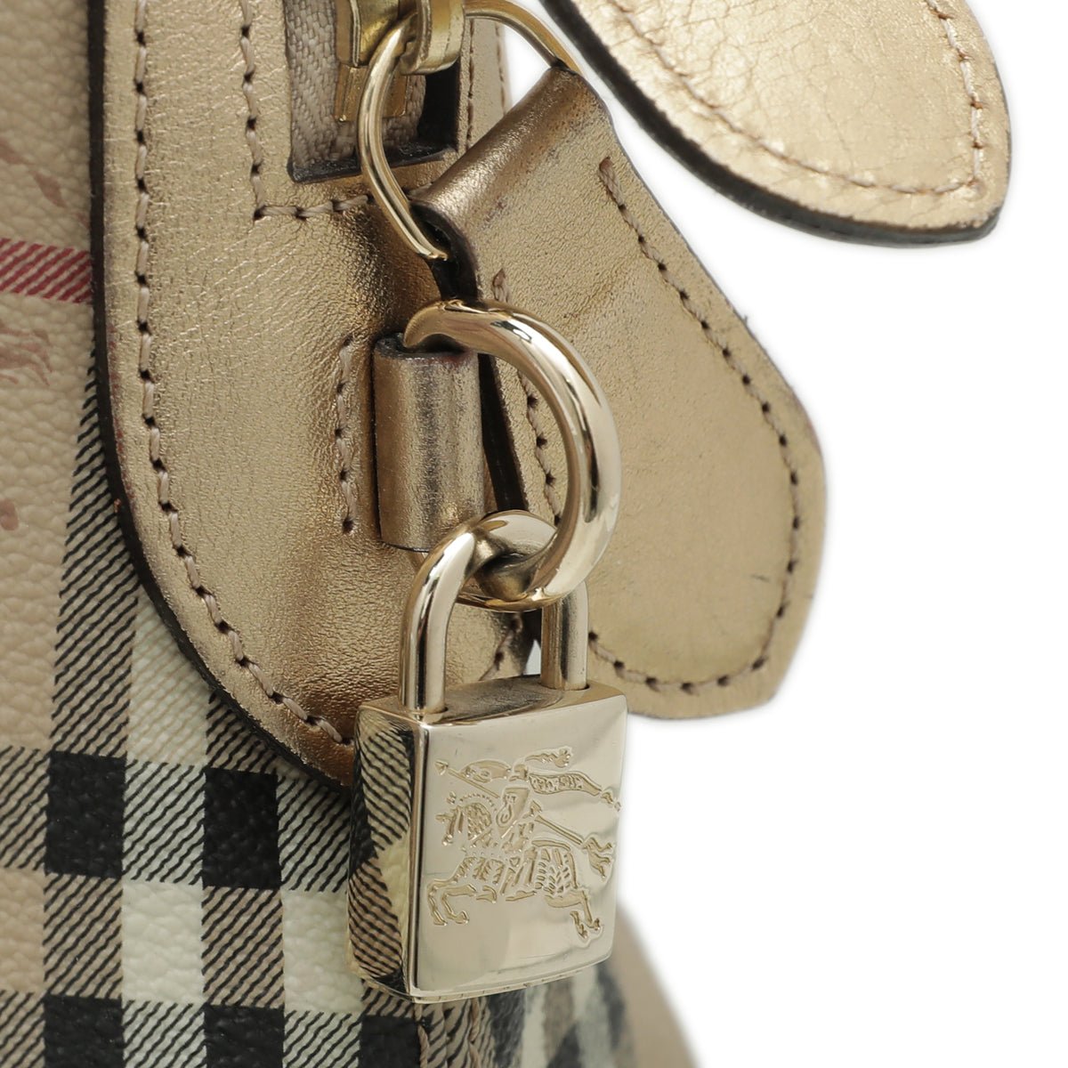 Burberry Bicolor Haymarket Thornley Satchel Bag-Burberry-THE CLOSET