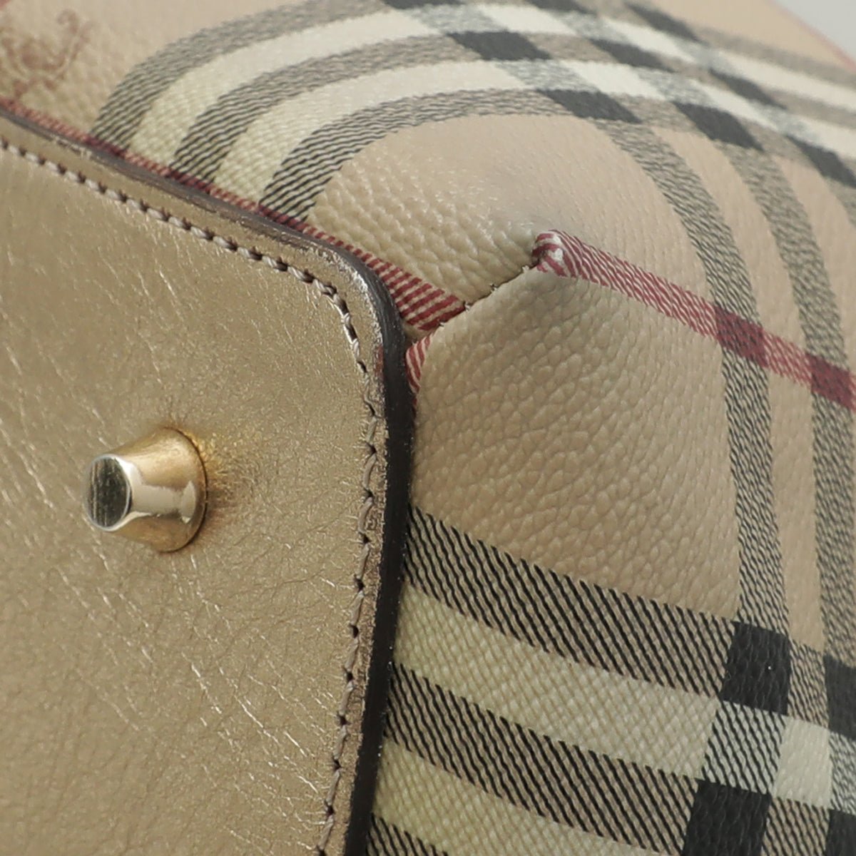 Burberry Bicolor Haymarket Thornley Satchel Bag-Burberry-THE CLOSET