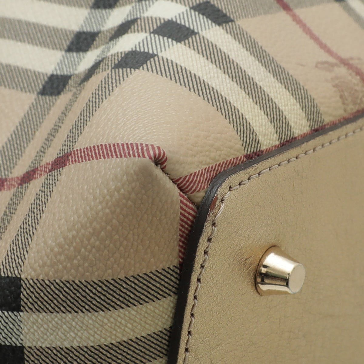 Burberry Bicolor Haymarket Thornley Satchel Bag-Burberry-THE CLOSET