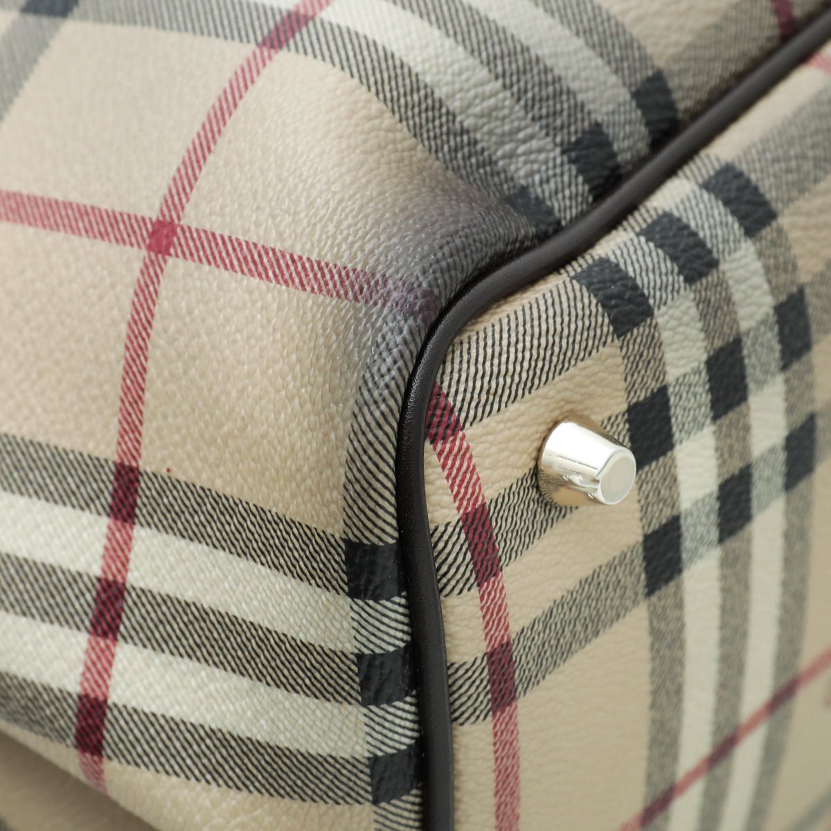 Burberry Bicolor Haymarket Tote Bag-Burberry-THE CLOSET