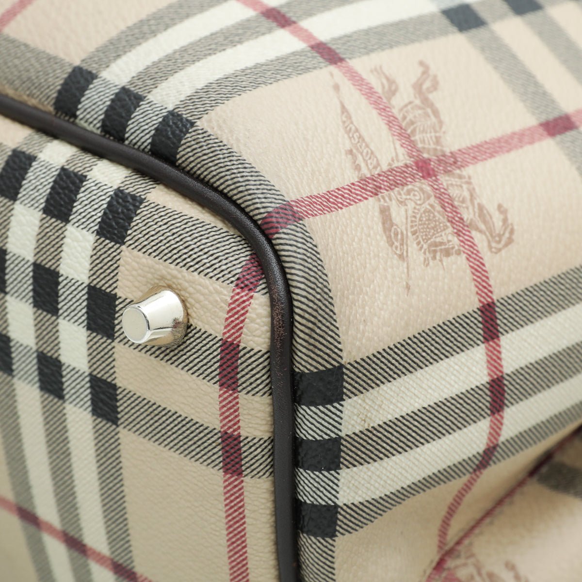 Burberry Bicolor Haymarket Tote Bag-Burberry-THE CLOSET