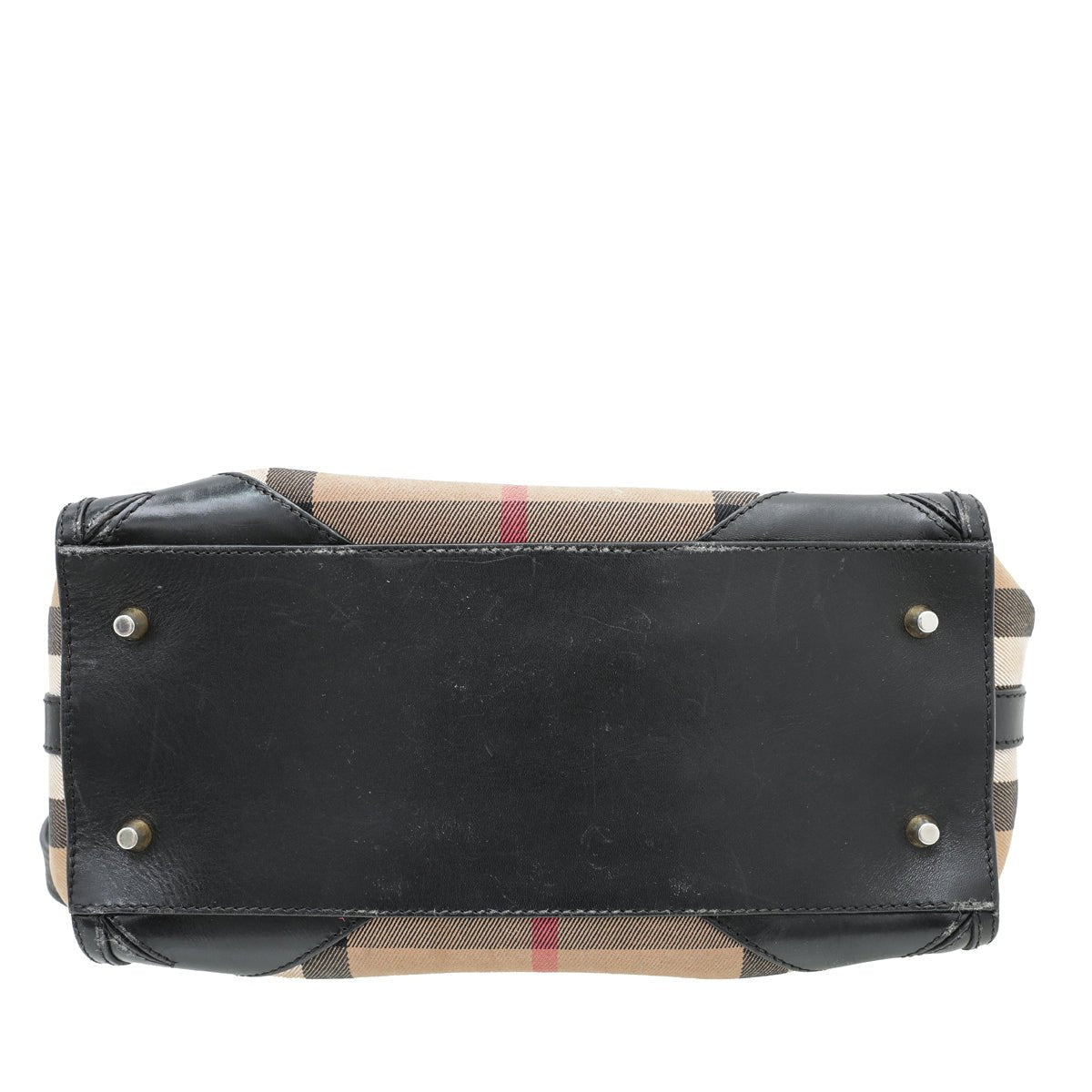 Burberry Bicolor House check Bridle Bowling Bag-Burberry-THE CLOSET