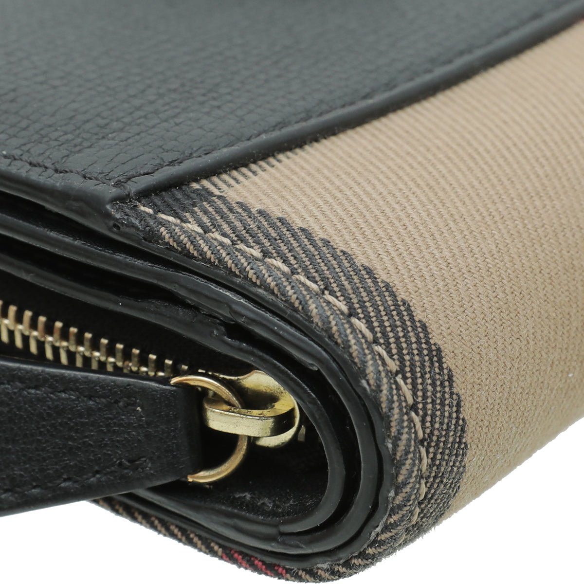 Burberry Bicolor House Check French Wallet-Burberry-THE CLOSET