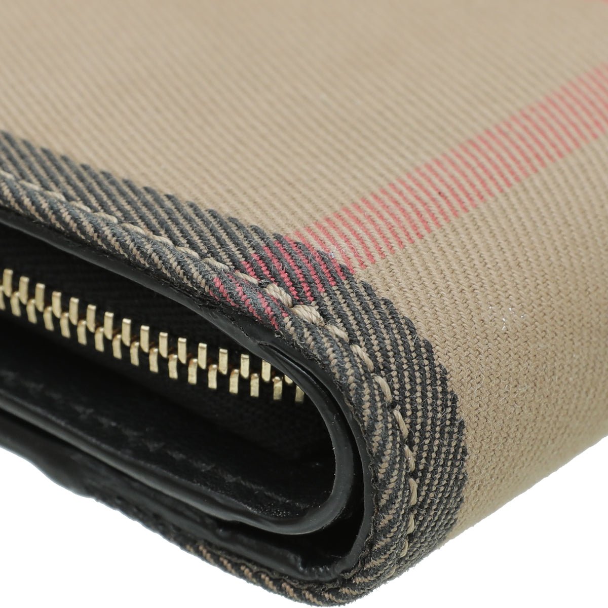 Burberry Bicolor House Check French Wallet-Burberry-THE CLOSET