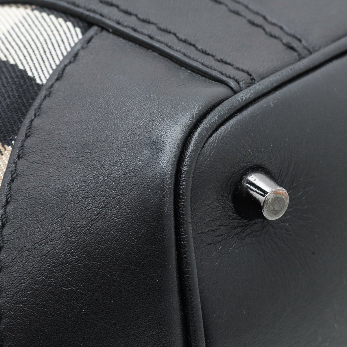 Burberry Bicolor Housecheck Beaton Bag-Burberry-THE CLOSET