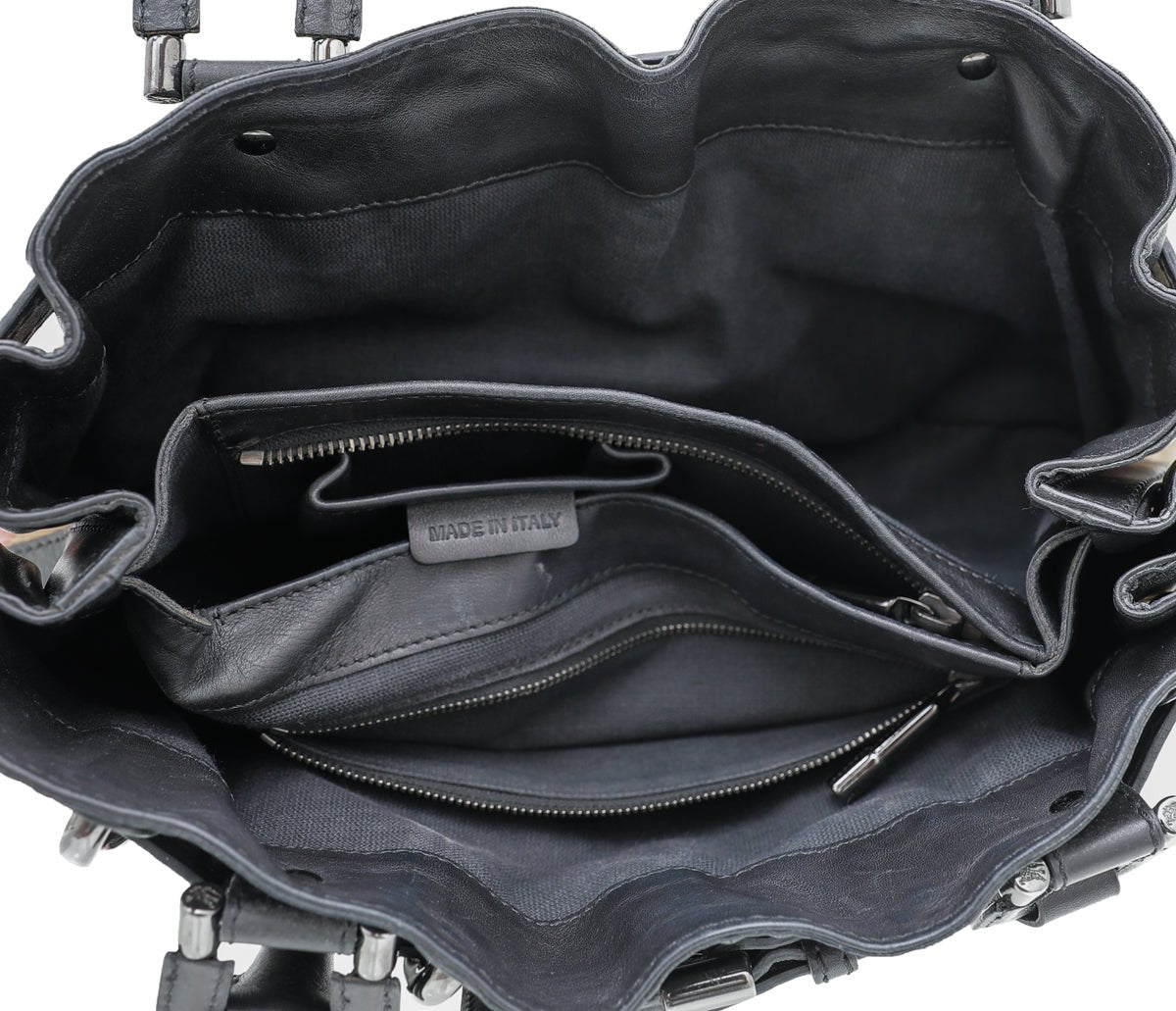 Burberry Bicolor Housecheck Beaton Bag-Burberry-THE CLOSET