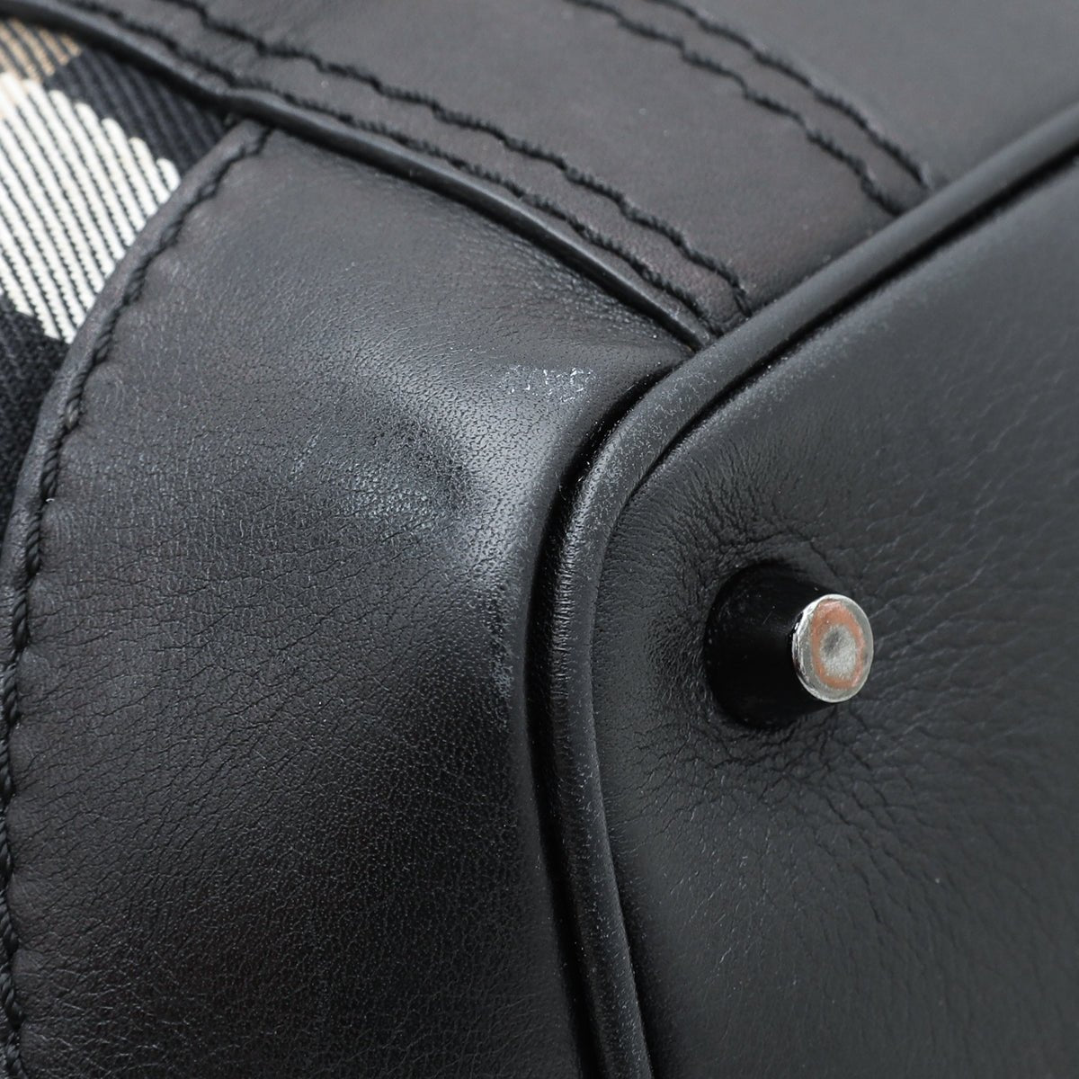 Burberry Bicolor Housecheck Beaton Bag-Burberry-THE CLOSET