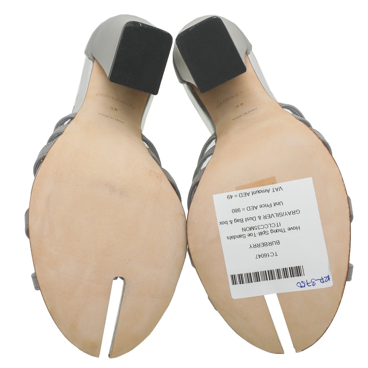 Burberry - Burberry Bicolor Hove Thong Split-Toe Sandals 38 | The Closet