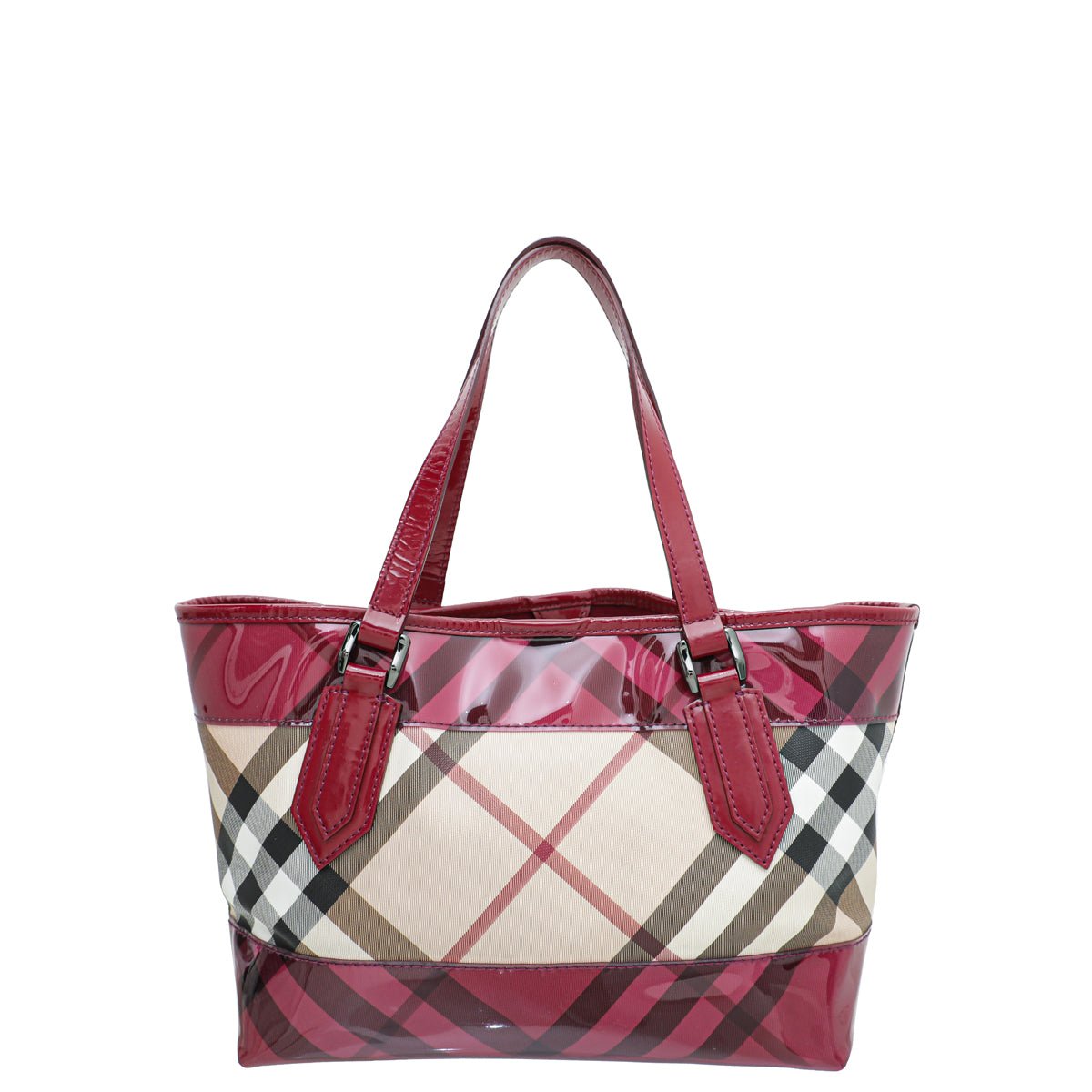Burberry Bicolor Nova Check PVC Tote Bag-Burberry-THE CLOSET