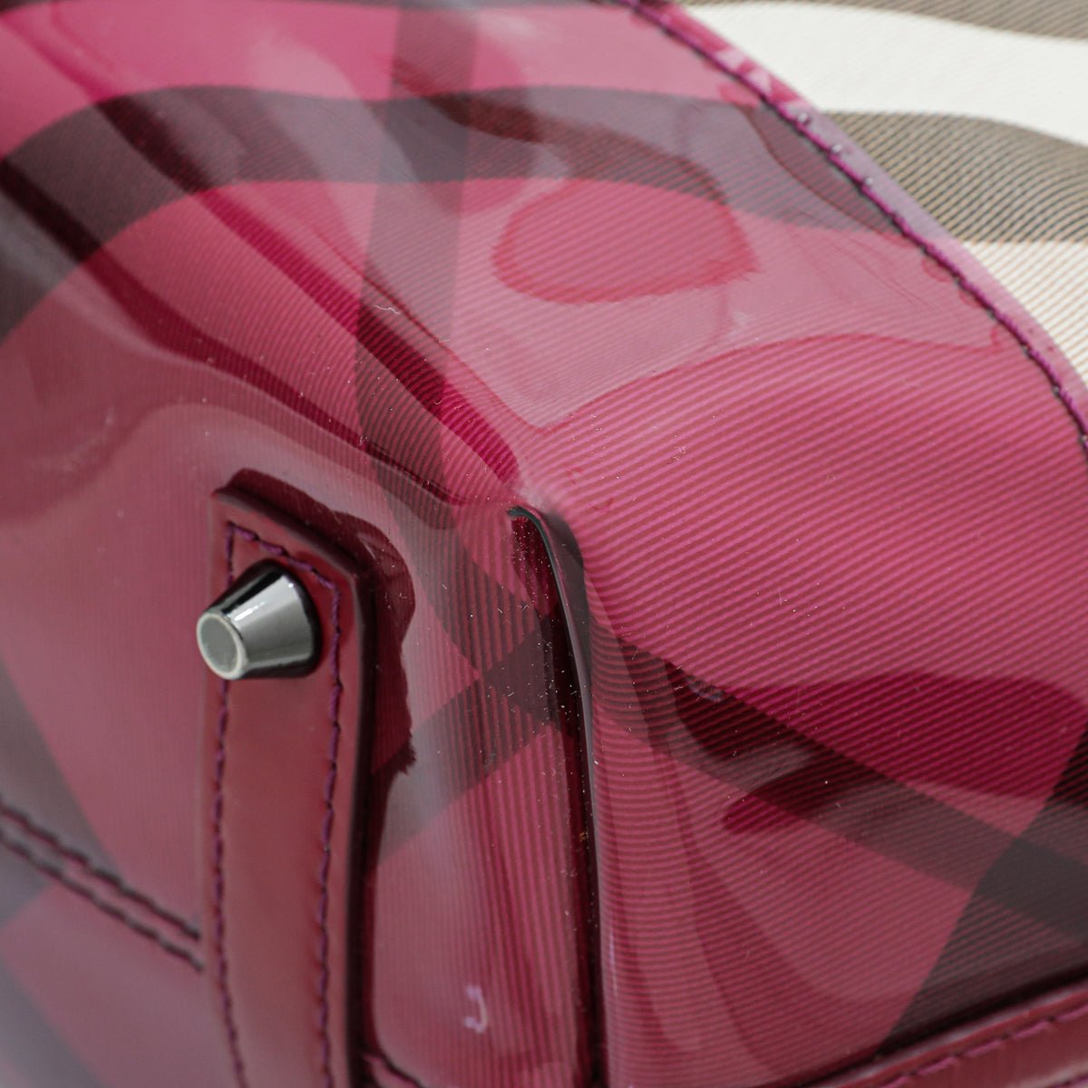 Burberry Bicolor Nova Check PVC Tote Bag-Burberry-THE CLOSET