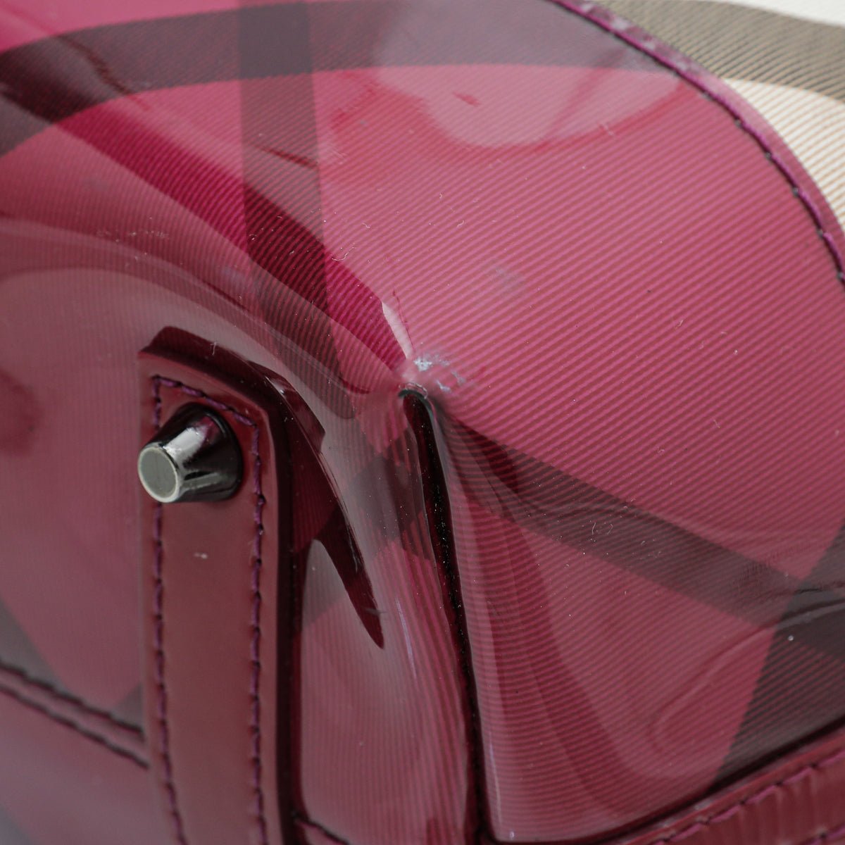 Burberry Bicolor Nova Check PVC Tote Bag-Burberry-THE CLOSET