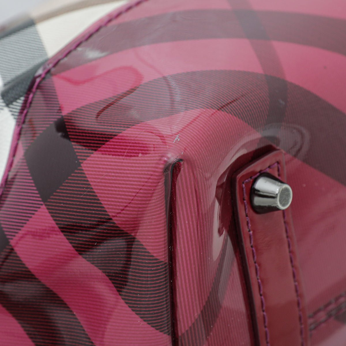 Burberry Bicolor Nova Check PVC Tote Bag-Burberry-THE CLOSET