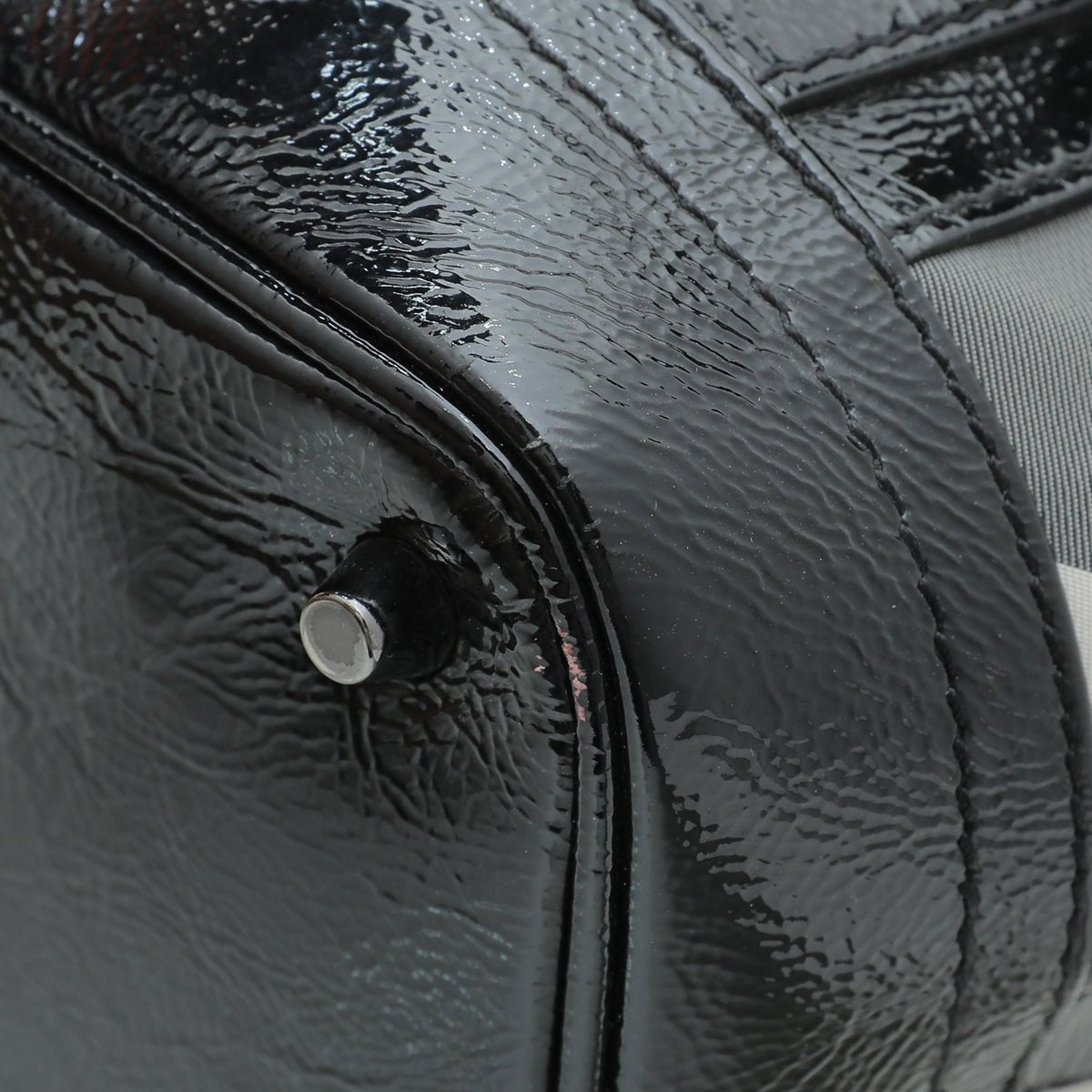 Burberry Bicolor Nylon Beat Check Lowry Bag-Burberry-THE CLOSET