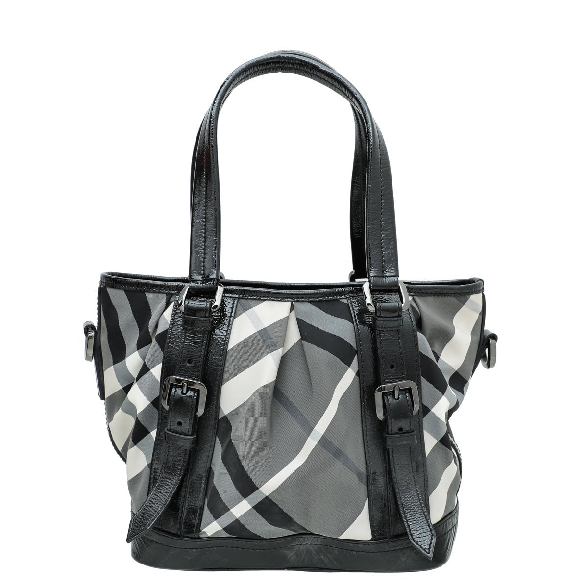 Burberry Bicolor Nylon Beat Check Lowry Bag-Burberry-THE CLOSET