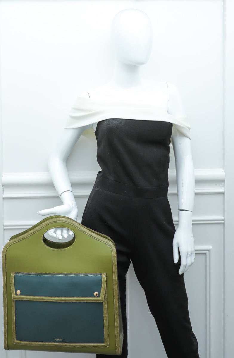 Burberry Bicolor Pocket Tote Medium Bag-Burberry-THE CLOSET