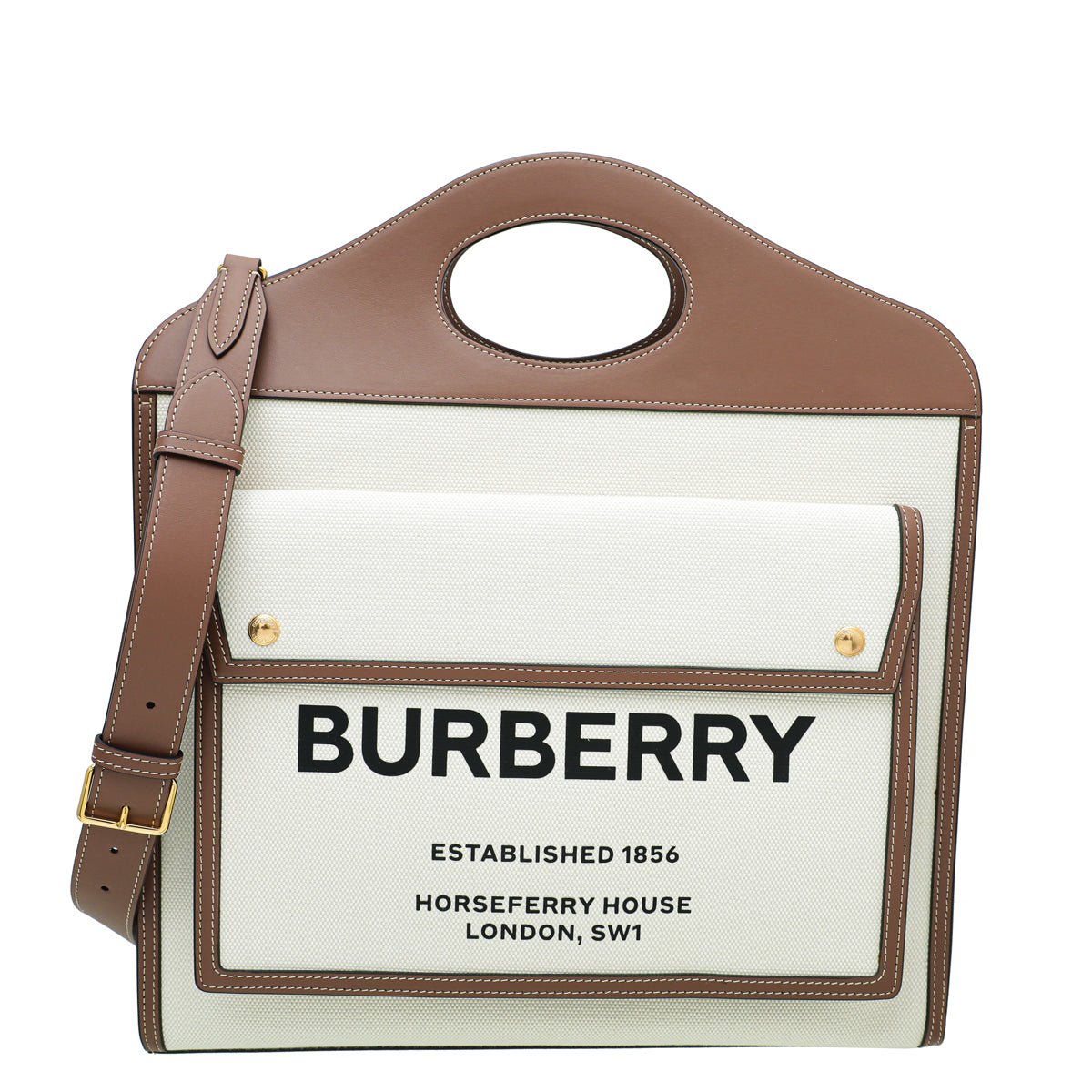 Burberry Bicolor Pocket Tote Medium Bag-Burberry-THE CLOSET