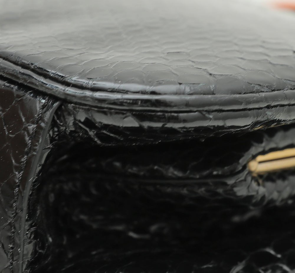 Burberry Bicolor Python Pochette Frame Bag-Burberry-THE CLOSET