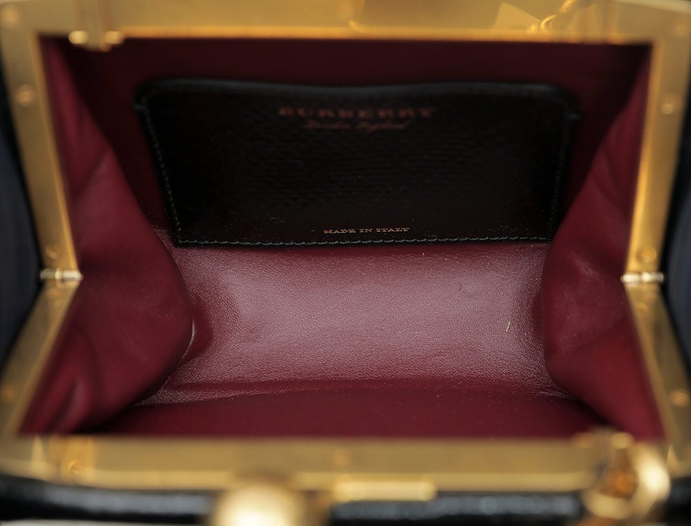 Burberry Bicolor Python Pochette Frame Bag-Burberry-THE CLOSET