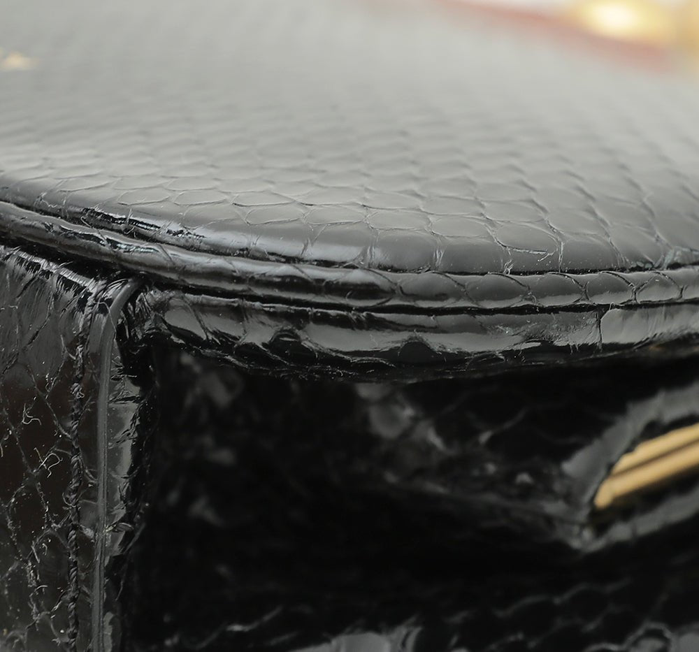 Burberry Bicolor Python Pochette Frame Bag-Burberry-THE CLOSET