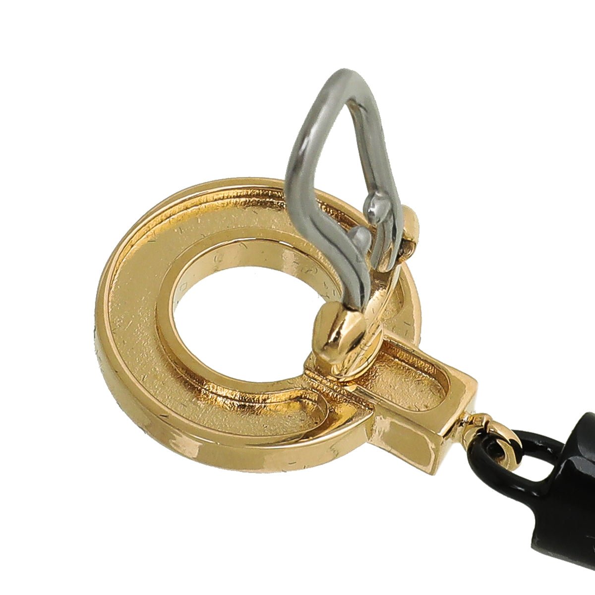 Burberry Bicolor Round Drop Horse Hoof Earrings-Burberry-THE CLOSET