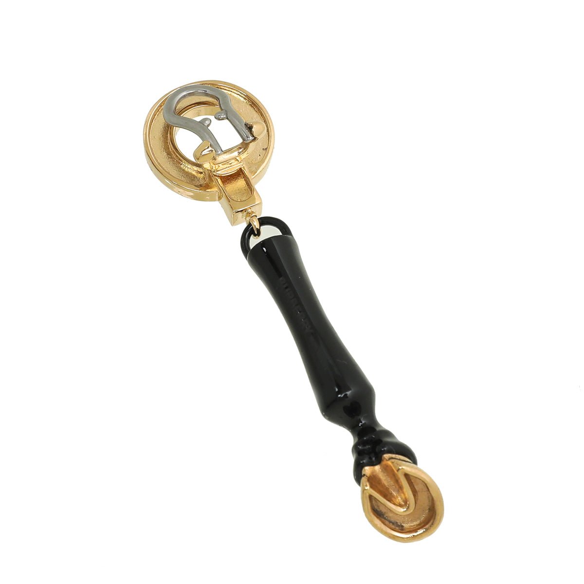Burberry Bicolor Round Drop Horse Hoof Earrings-Burberry-THE CLOSET
