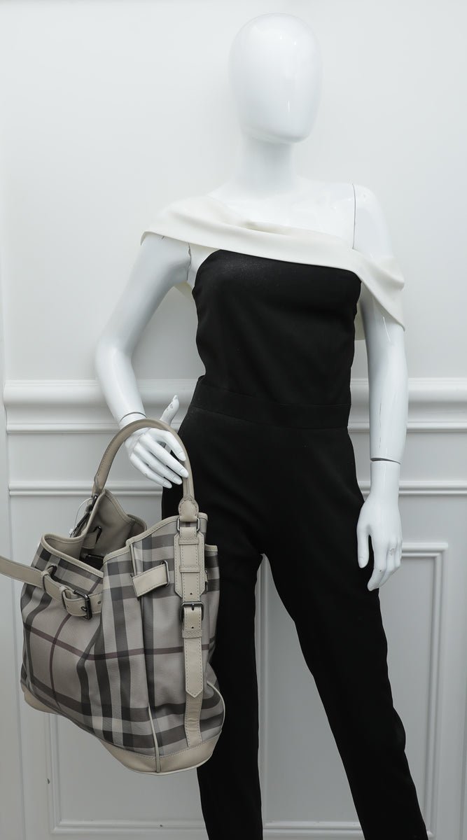 Burberry Bicolor Smoked Check Walden Hobo Medium Bag-Burberry-THE CLOSET