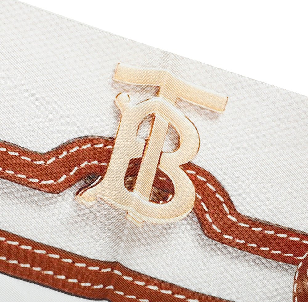 Burberry Bicolor TB Bag Print Square Silk Scarf-Burberry-THE CLOSET