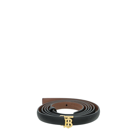 Burberry - Burberry Bicolor TB Logo Buckle Reversible Large Belt | The Closet