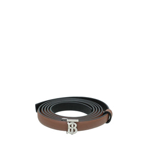 Burberry Bicolor TB Logo Buckle Reversible Medium Belt