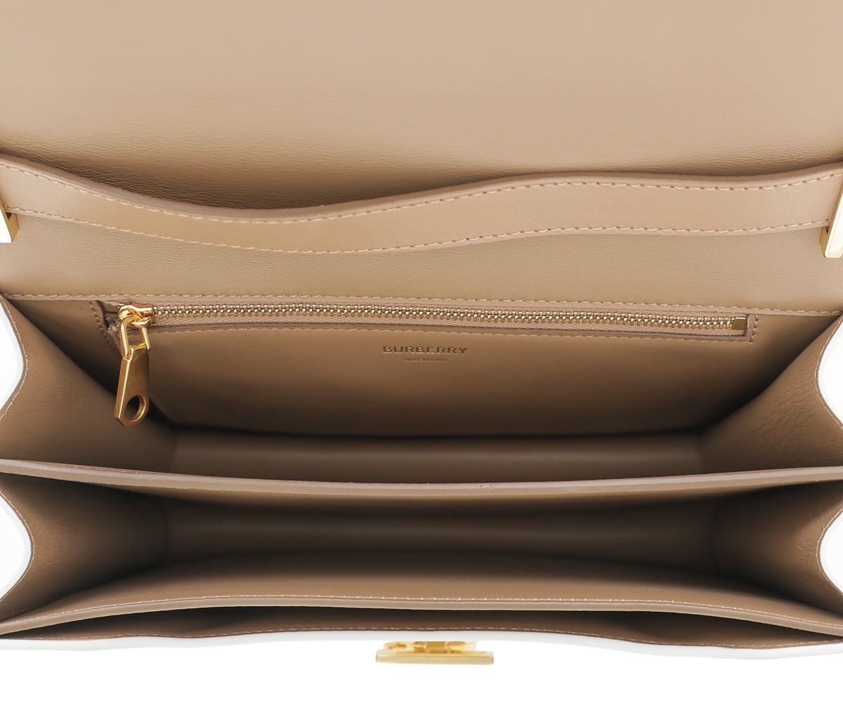 Burberry Bicolor TB Logo Medium Flap Bag-Burberry-THE CLOSET