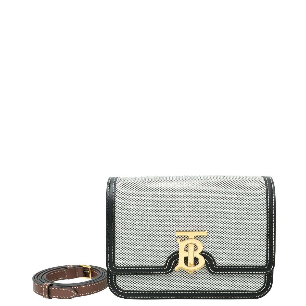Burberry Bicolor TB Logo Small Flap Bag-Burberry-THE CLOSET