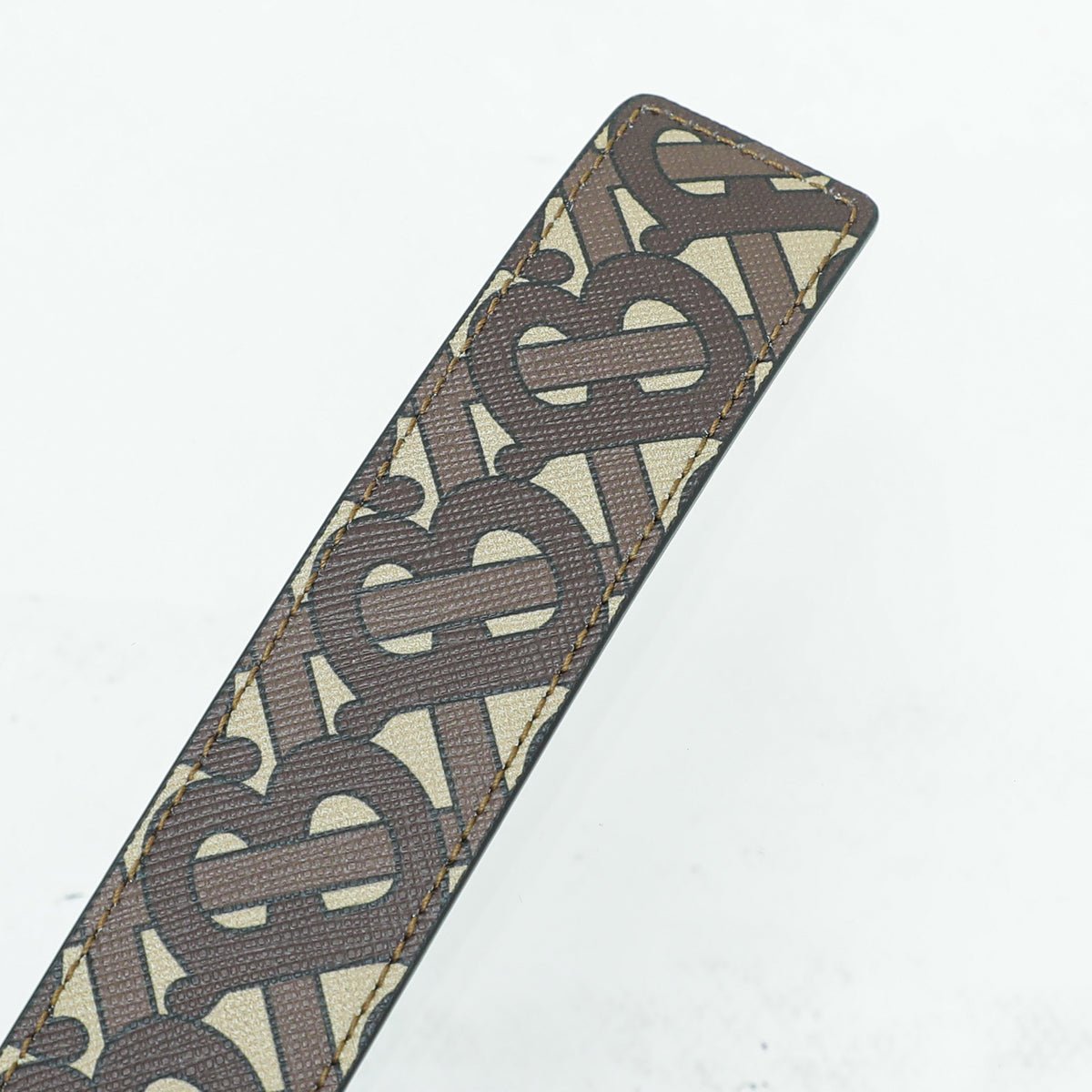 Burberry Bicolor TB Monogram Covered Clip 35mm Belt 40-Burberry-THE CLOSET