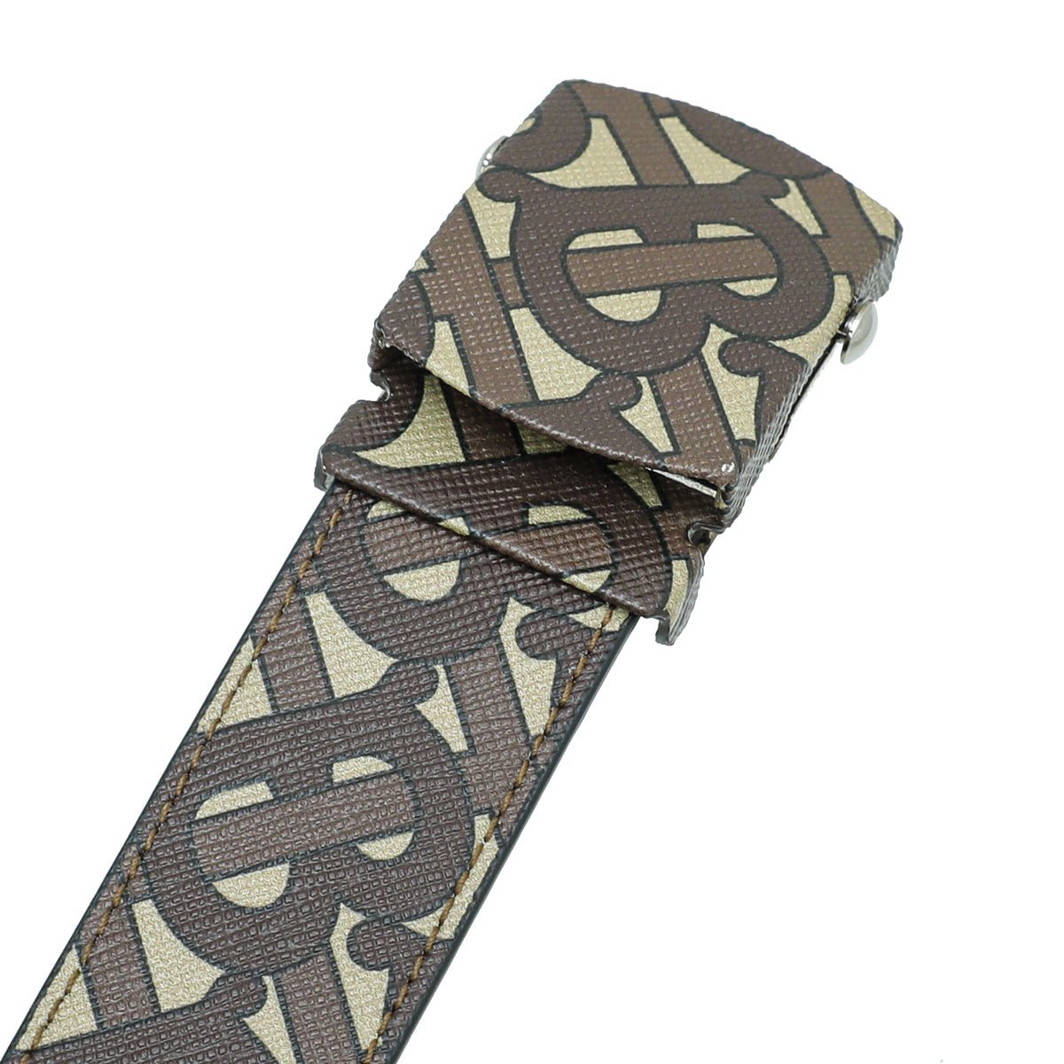 Burberry Bicolor TB Monogram Covered Clip 35mm Belt 40-Burberry-THE CLOSET
