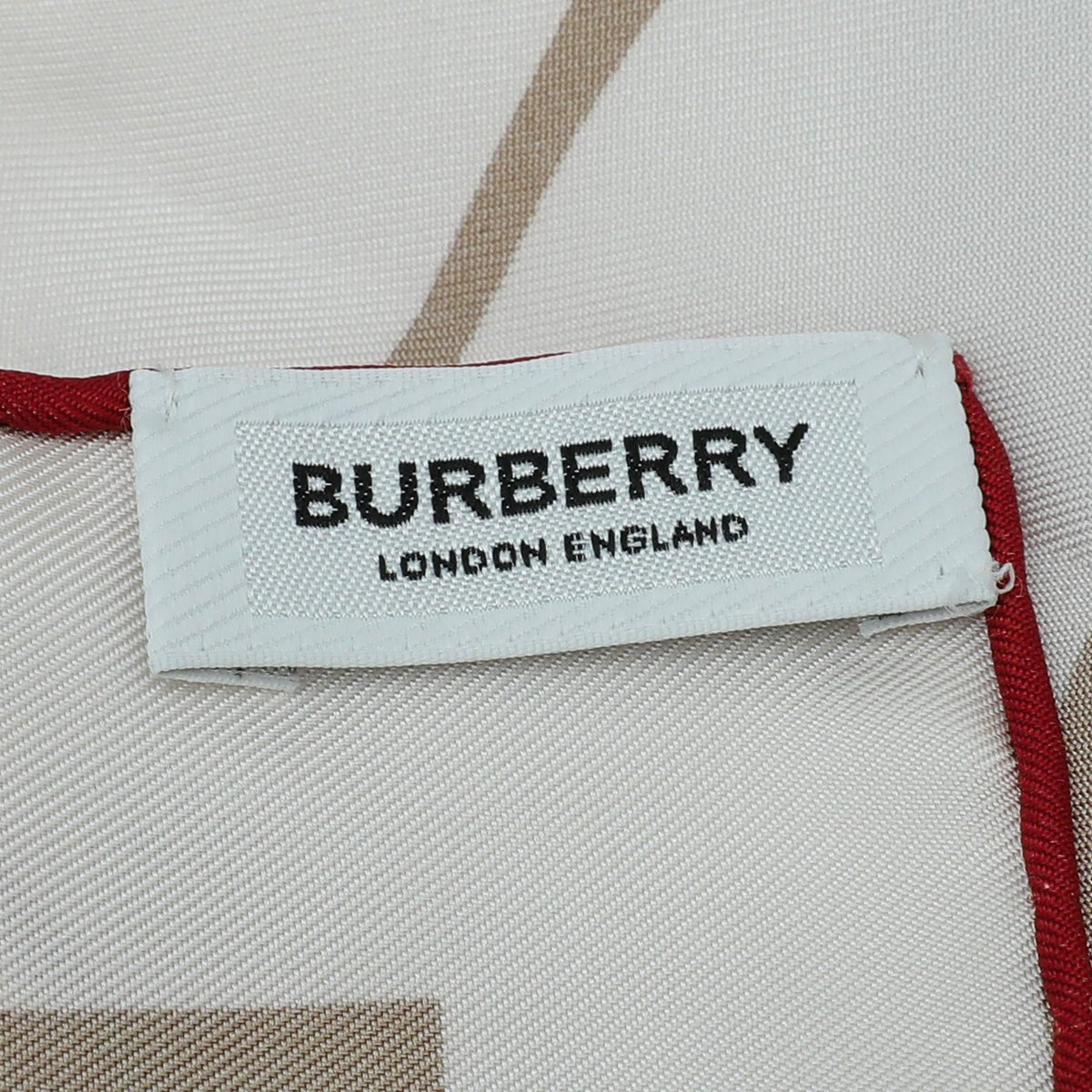 Burberry - Burberry Bicolor Text Logo Silk Scarf | The Closet