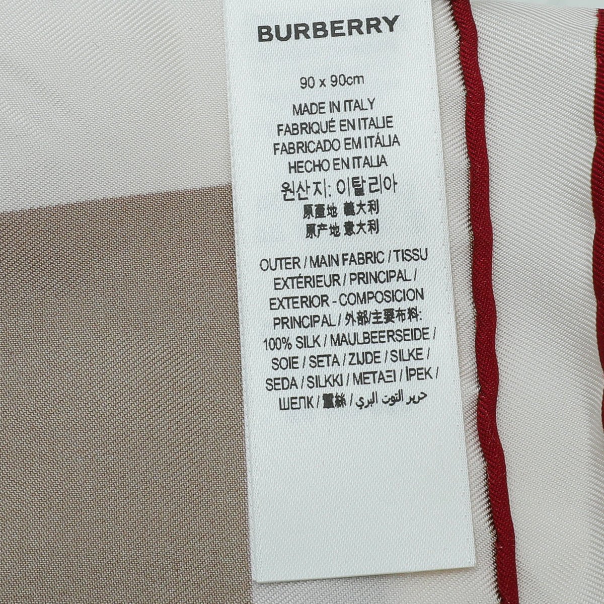 Burberry Bicolor Text Logo Silk Scarf-Burberry-THE CLOSET