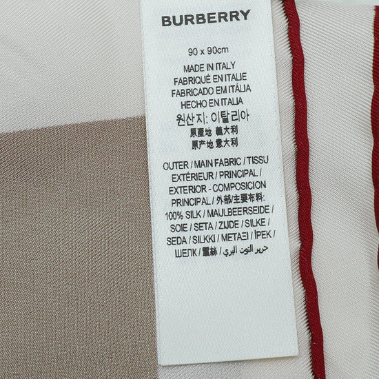 Burberry - Burberry Bicolor Text Logo Silk Scarf | The Closet