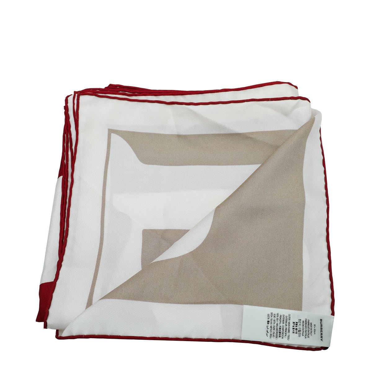 Burberry Bicolor Text Logo Silk Scarf-Burberry-THE CLOSET