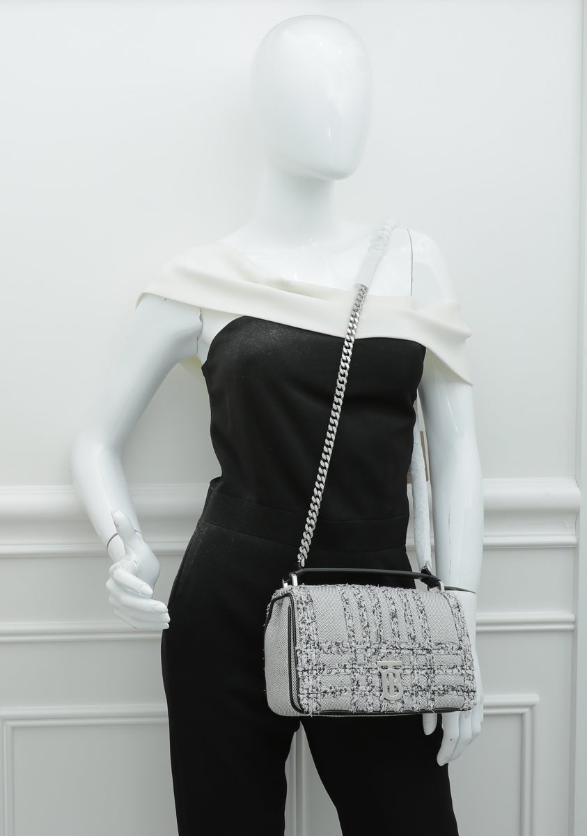Burberry Bicolor Tweed TB Lola Small Bag-Burberry-THE CLOSET