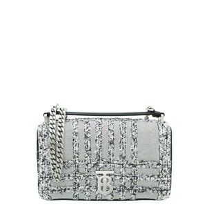 Burberry bicolor tweed tb lola حقيبة صغيرة