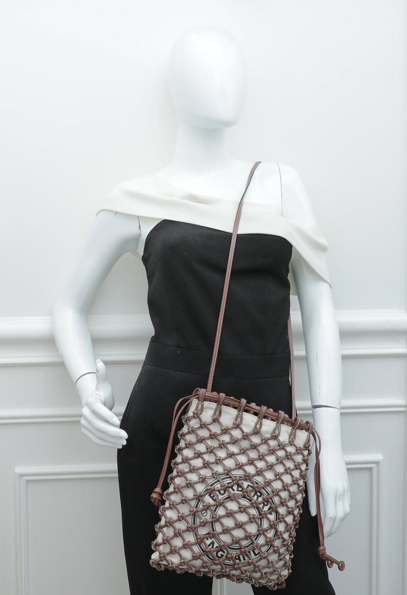 Burberry Bicolor Woven Drawstring Bag-Burberry-THE CLOSET