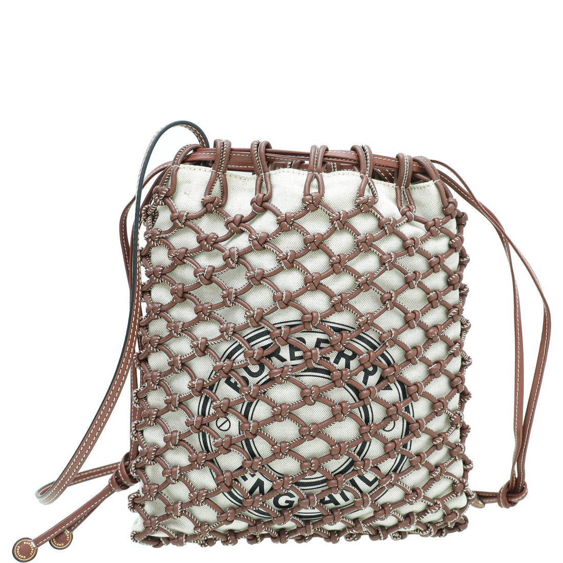 Burberry Bicolor Woven Drawstring Bag The Closet