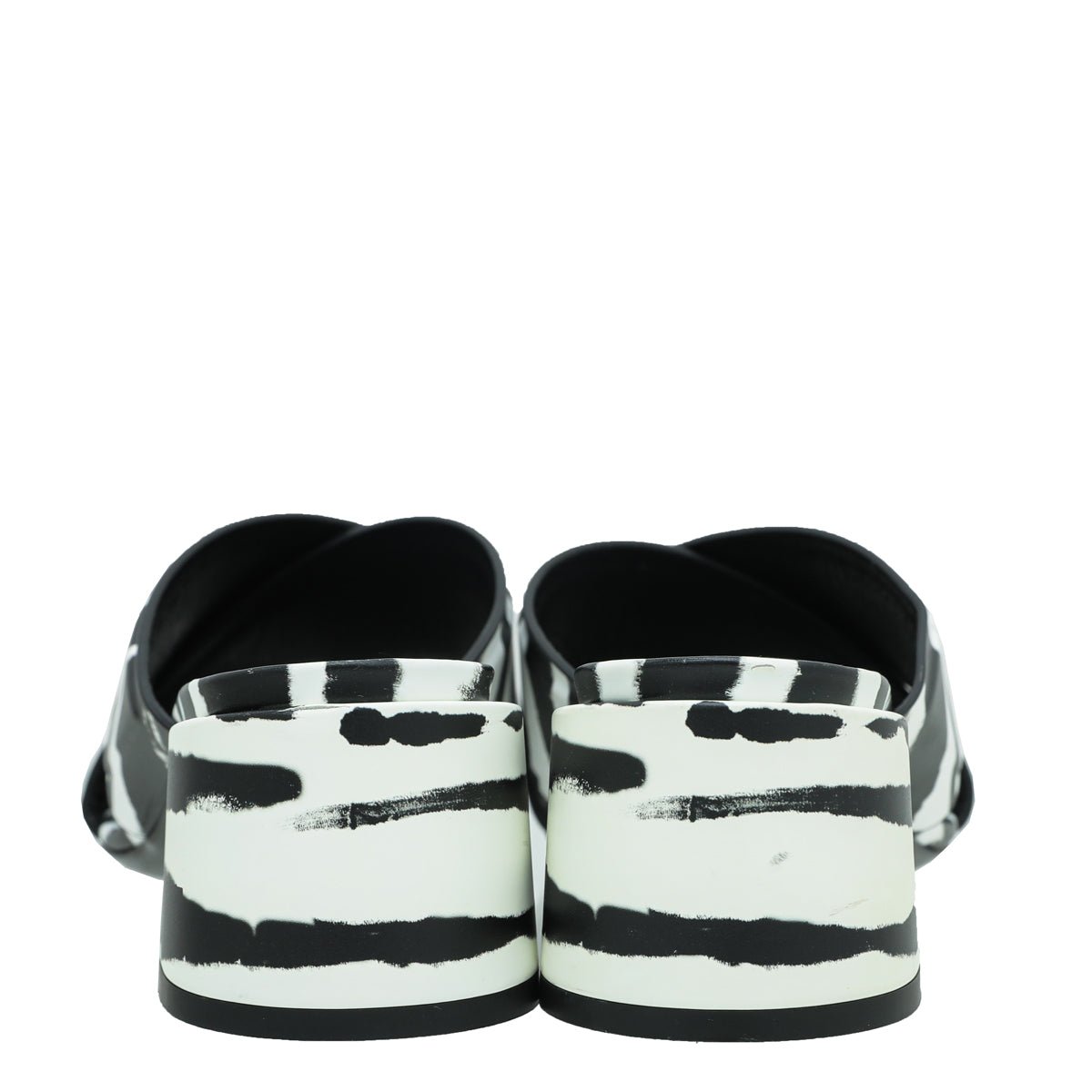 Burberry Bicolor Zebra Print Castlebar Sandal Mules 37-Burberry-THE CLOSET
