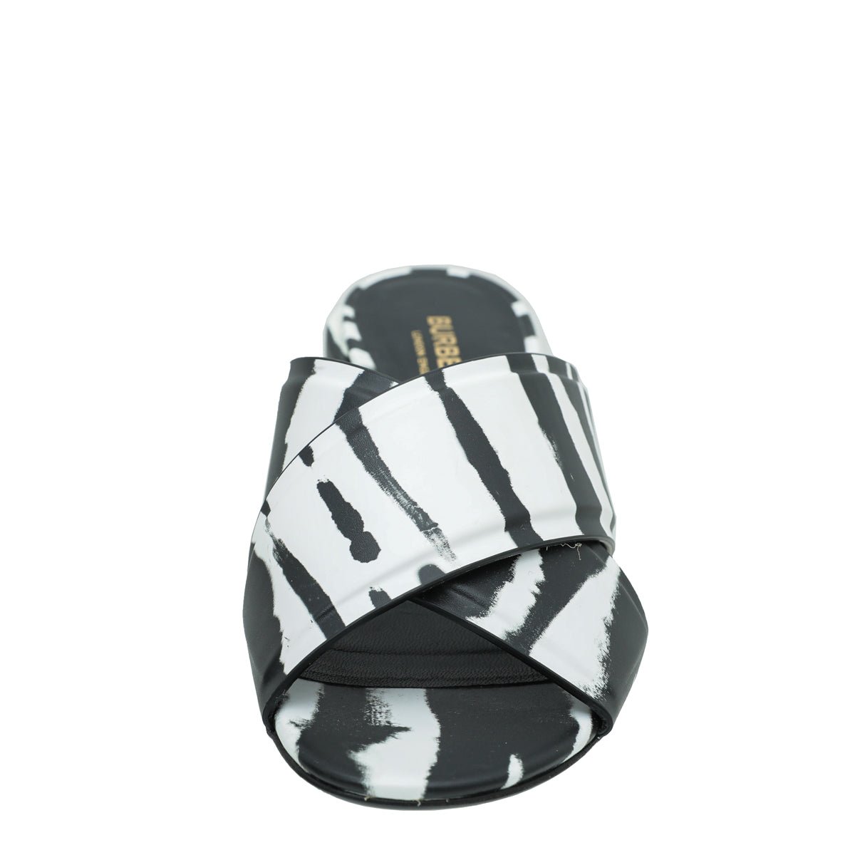 Burberry Bicolor Zebra Print Castlebar Sandal Mules 37-Burberry-THE CLOSET