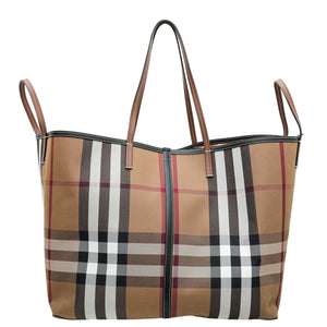 Burberry Birch Brown Check XL Beach Bag Bag