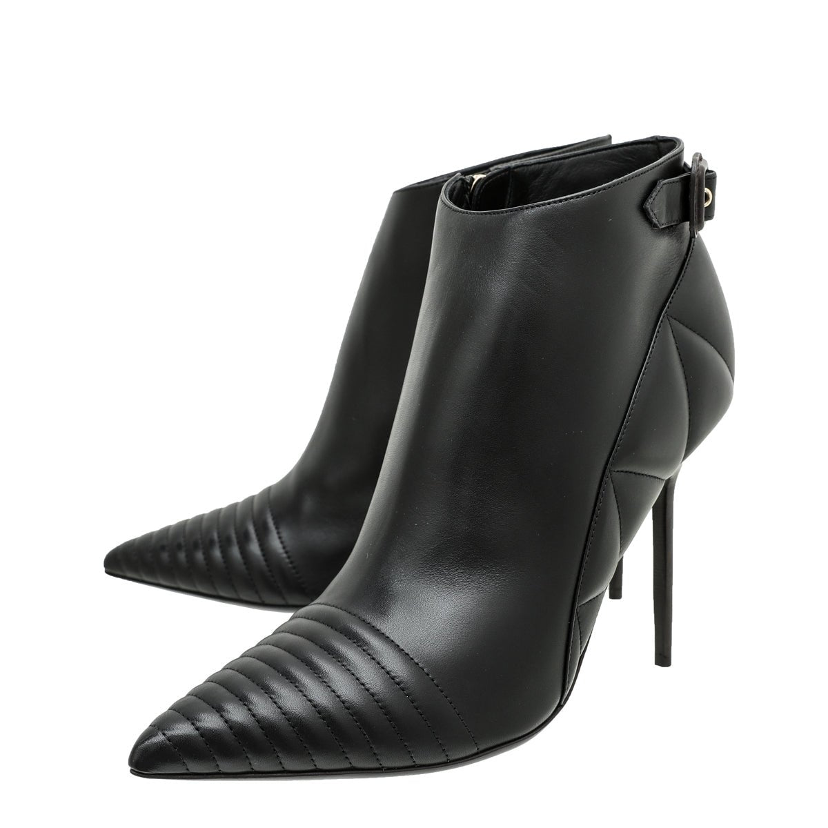 Burberry Black Alexandra Pointed Toe Ankle Boots 40-Burberry-THE CLOSET